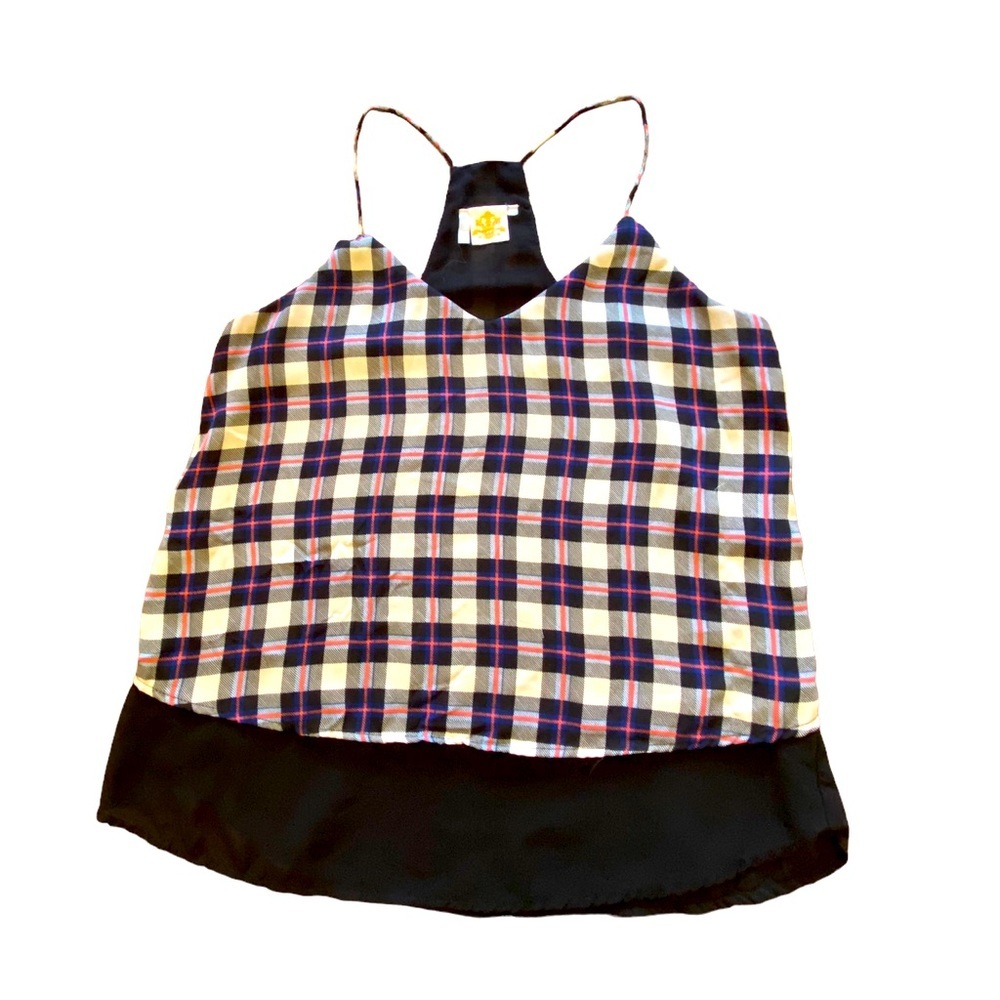 {Available} Plaid Spaghetti Strap Tank Top